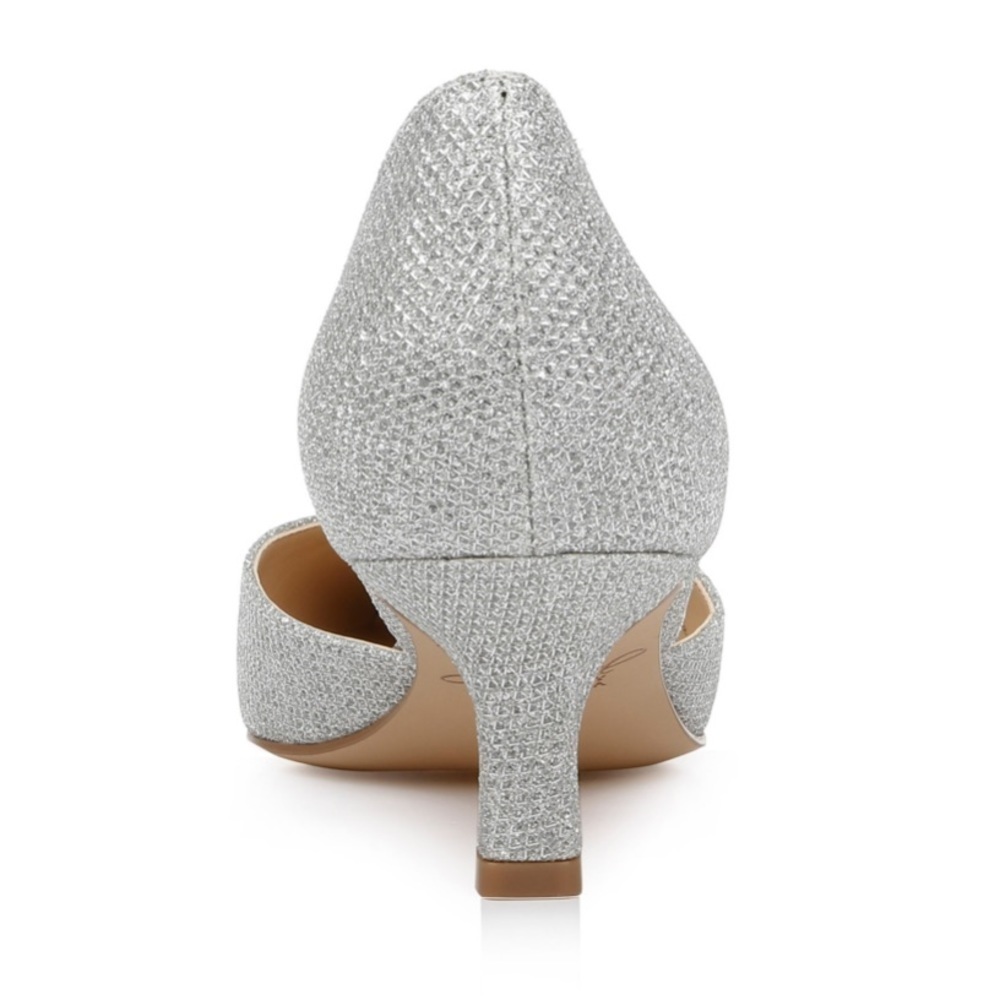 NEW Badgely Mischka Jewel Dotty Glitter D'orsay Kitten Heel - Size 8W - Picture 6 of 11